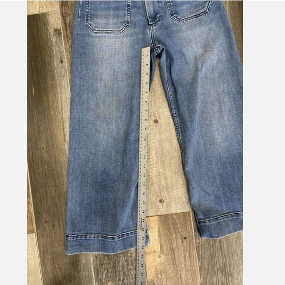 Maeve Anthropologie The Colette Jeans Womens 28 Petite Crop High-Rise Wide Leg - Picture 9 of 10